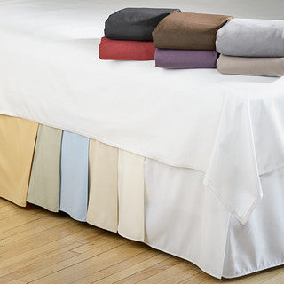 Full XL Bed Skirt 100% Cotton 300 Thread Count - Bed Linens Etc.